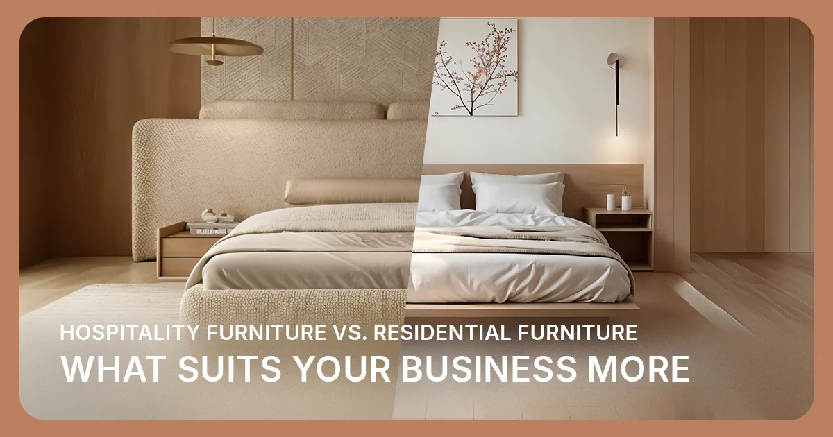 Hospitality Furniture vs. Residential Furniture - What Suits Your Business More