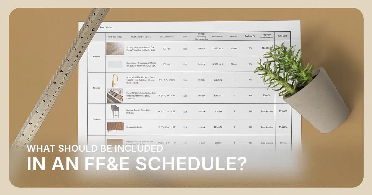 FF&E Schedule